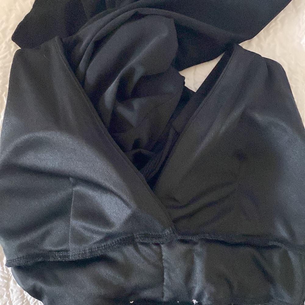 Enfocus Studio High-Low Halter Tie Midi Dress - Picture 5 of 8